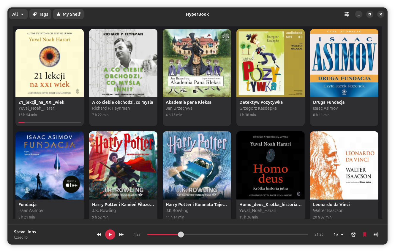 HyperBook desktop application view 1