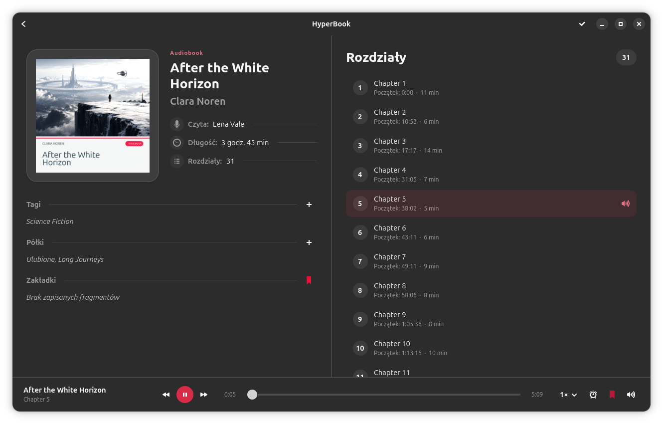 HyperBook desktop library view