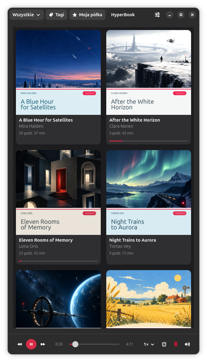 HyperBook mobile audiobook library