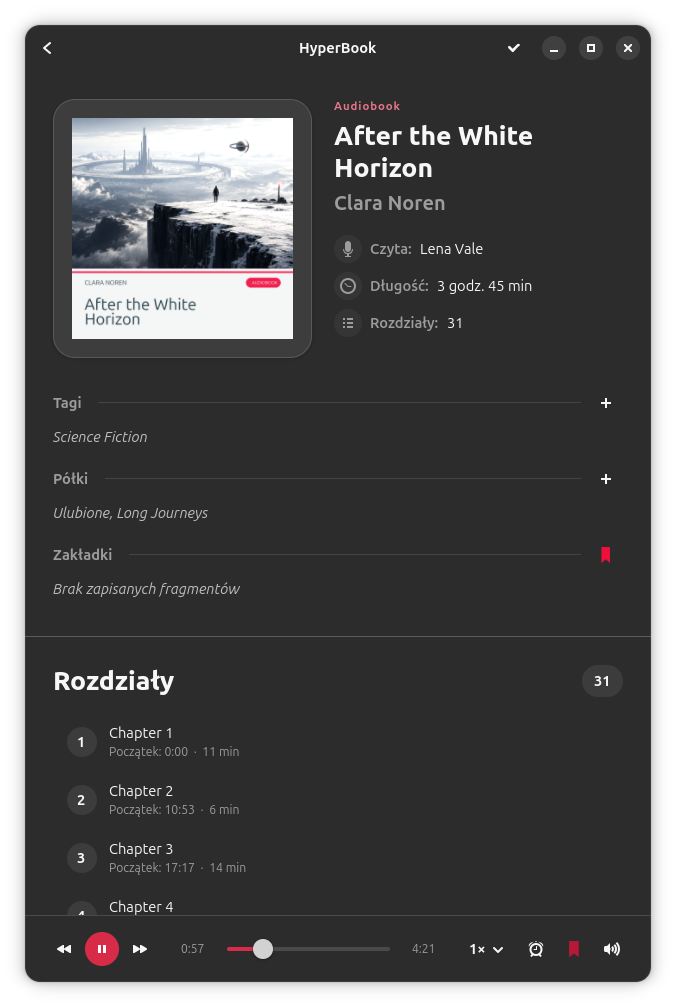 HyperBook mobile playback controls