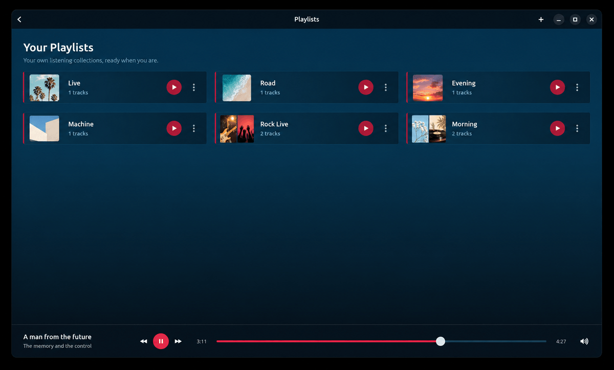 HyperBook desktop playlist library