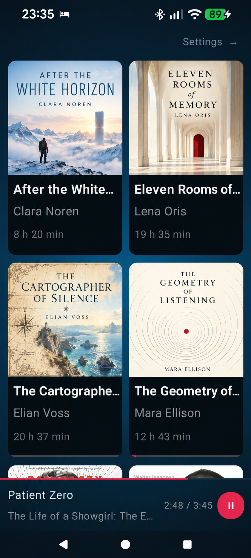 HyperBook mobile audiobook library